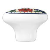 Vetgedrukte Mexicaanse Talavera Sunburst keramisch Keramische Knop (Zijkant)