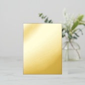 Vetgedrukte minimale huwelijksuitnodiging in Deep Folie Uitnodiging Briefkaart (Staand Voorkant)