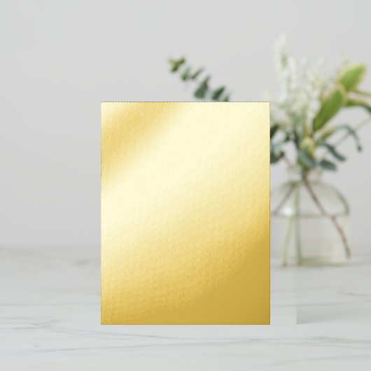 Vetgedrukte minimale huwelijksuitnodiging in Deep Folie Uitnodiging Briefkaart (Staand Voorkant)