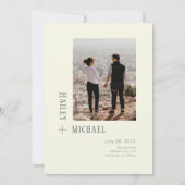 Vetgedrukte minimalistische foto  Butternut Save The Date (Achterkant)