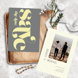 Vetgedrukte minimalistische foto  Butternut Save The Date