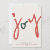 Vetgedrukte minimalistische fotovreugde feestdagenkaart (Voorkant)