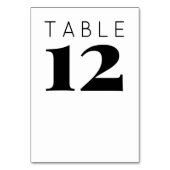 Vetgedrukte minimalistische grote getallen zwart w kaart (Achterkant)