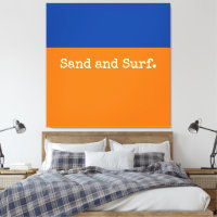 Vetgedrukte minimalistische Oranje diepblauwe ocea