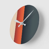 Vetgedrukte minimalistische verticale strepen wand ronde klok (Hoek)