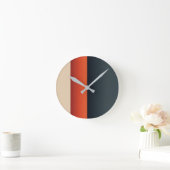 Vetgedrukte minimalistische verticale strepen wand ronde klok (Huis)
