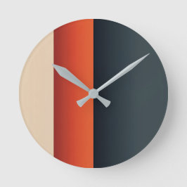 Vetgedrukte minimalistische verticale strepen wand ronde klok