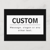 Vetgedrukte, moderne bewerkbare tekst | Zwart & Wi Briefkaart (Voorkant)