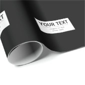 Vetgedrukte, moderne bewerkbare tekst | Zwart & Wi Cadeaupapier (Rol Hoek)