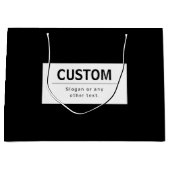 Vetgedrukte, moderne bewerkbare tekst | Zwart & Wi Groot Cadeauzakje (Voorkant)