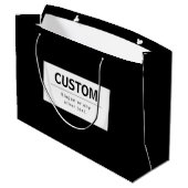 Vetgedrukte, moderne bewerkbare tekst | Zwart & Wi Groot Cadeauzakje (Achterkant Gekanteld)