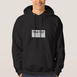Vetgedrukte, moderne bewerkbare tekst | Zwart & Wi Hoodie