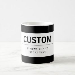 Vetgedrukte, moderne bewerkbare tekst | Zwart & Wi Koffiemok