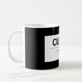 Vetgedrukte, moderne bewerkbare tekst | Zwart & Wi Koffiemok (Links)