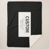 Vetgedrukte, moderne bewerkbare tekst | Zwart & Wi Sherpa Deken (Voorkant)