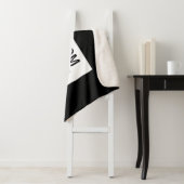 Vetgedrukte, moderne bewerkbare tekst | Zwart & Wi Sherpa Deken (In situ)