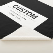 Vetgedrukte, moderne bewerkbare tekst | Zwart & Wi Sherpa Deken (3/4)