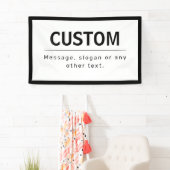 Vetgedrukte, moderne bewerkbare tekst | Zwart & Wi Spandoek (Insitu)