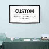 Vetgedrukte, moderne bewerkbare tekst | Zwart & Wi Spandoek (Beurs)