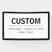 Vetgedrukte, moderne bewerkbare tekst | Zwart & Wi Spandoek (Horizontaal)