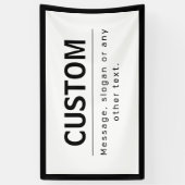 Vetgedrukte, moderne bewerkbare tekst | Zwart & Wi Spandoek (Verticaal)