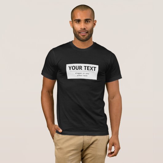 Vetgedrukte, moderne bewerkbare tekst | Zwart & Wi T-shirt (Voorkant volledig)