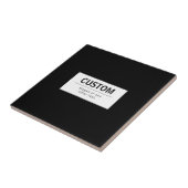 Vetgedrukte, moderne bewerkbare tekst | Zwart & Wi Tegeltje (Zijkant)