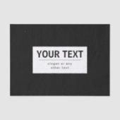 Vetgedrukte, moderne bewerkbare tekst | Zwart & Wi Tissuepapier (Voorkant)