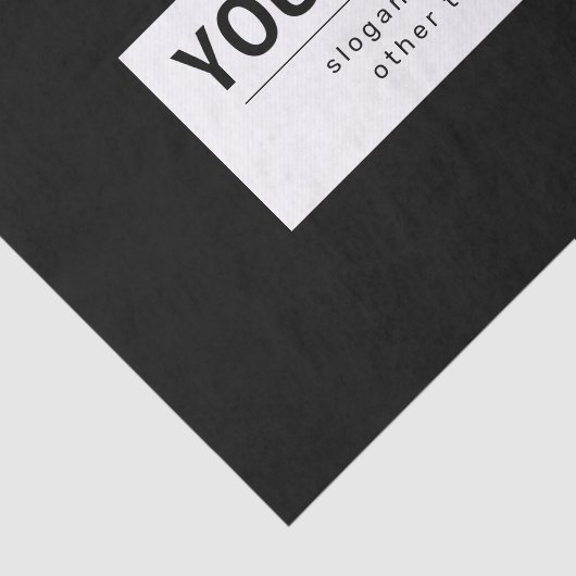 Vetgedrukte, moderne bewerkbare tekst | Zwart & Wi Tissuepapier (Detail)
