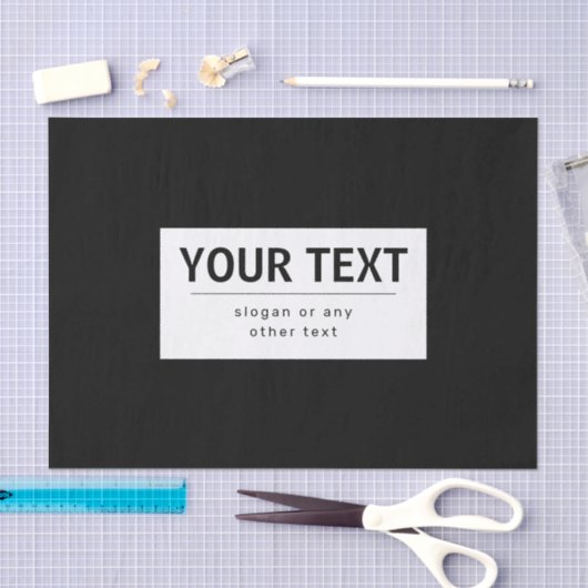 Vetgedrukte, moderne bewerkbare tekst | Zwart & Wi Tissuepapier (Craft)