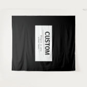 Vetgedrukte, moderne bewerkbare tekst | Zwart & Wi Wandkleed (Voorkant (horizontaal))