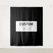 Vetgedrukte, moderne bewerkbare tekst | Zwart & Wi Wandkleed (Voorkant)