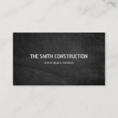 Vetgedrukte moderne constructie zwart beton getext visitekaartje (Voorkant)