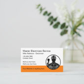 Vetgedrukte moderne elektricien Visitekaartjes (Staand voorkant)