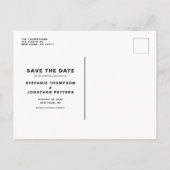 Vetgedrukte moderne kalligrafie Bewaar de datumfot Aankondigingskaart (Achterkant)