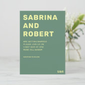 Vetgedrukte moderne namen Script Green & Yellow We Kaart (Staand voorkant)