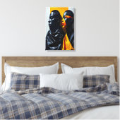 Vetgedrukte moderne portretten Abstracte geometris Canvas Afdruk (Insitu (Slaapkamer))