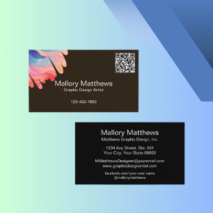 Vetgedrukte moderne QR-code grafisch ontwerpkunste Visitekaartje