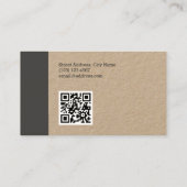 Vetgedrukte, moderne stijl visitekaartje (Achterkant)