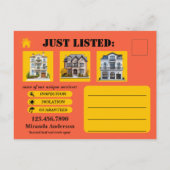 Vetgedrukte moderne vastgoedaanbieding briefkaart (Achterkant)