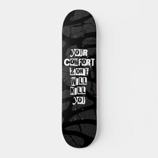 Vetgedrukte Motivatie quote in graffitistijl Persoonlijk Skateboard (Voorkant)