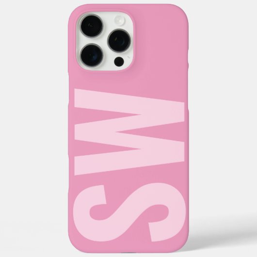 Vetgedrukte naam Initialen Girly Baby Pink Custom  Case-Mate iPhone Case (Achterkant)