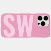 Vetgedrukte naam Initialen Girly Baby Pink Custom  Case-Mate iPhone Case (Achterkant (horizontaal))