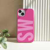 Vetgedrukte naam Initialen Girly Hot Pink Custom M Case-Mate iPhone Case