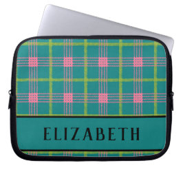 Vetgedrukte naam laptop sleeve