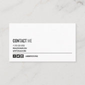 Vetgedrukte naam Modern Minimalist Visitekaartje (Achterkant)