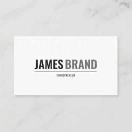 Vetgedrukte naam Modern Minimalist Visitekaartje