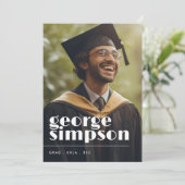 Vetgedrukte naam Script Afstudeerder Afstuderen tw Aankondiging (Staand voorkant)