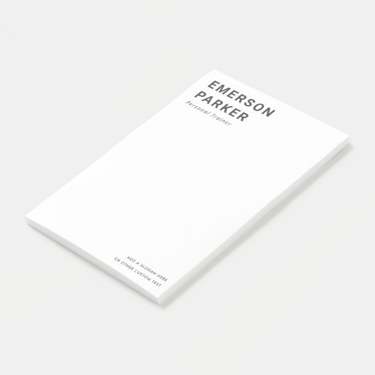 Vetgedrukte naam, titel en tekstvak post-it® notes (Schuin)