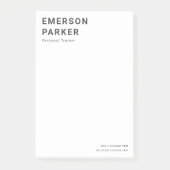 Vetgedrukte naam, titel en tekstvak post-it® notes (Voorkant)